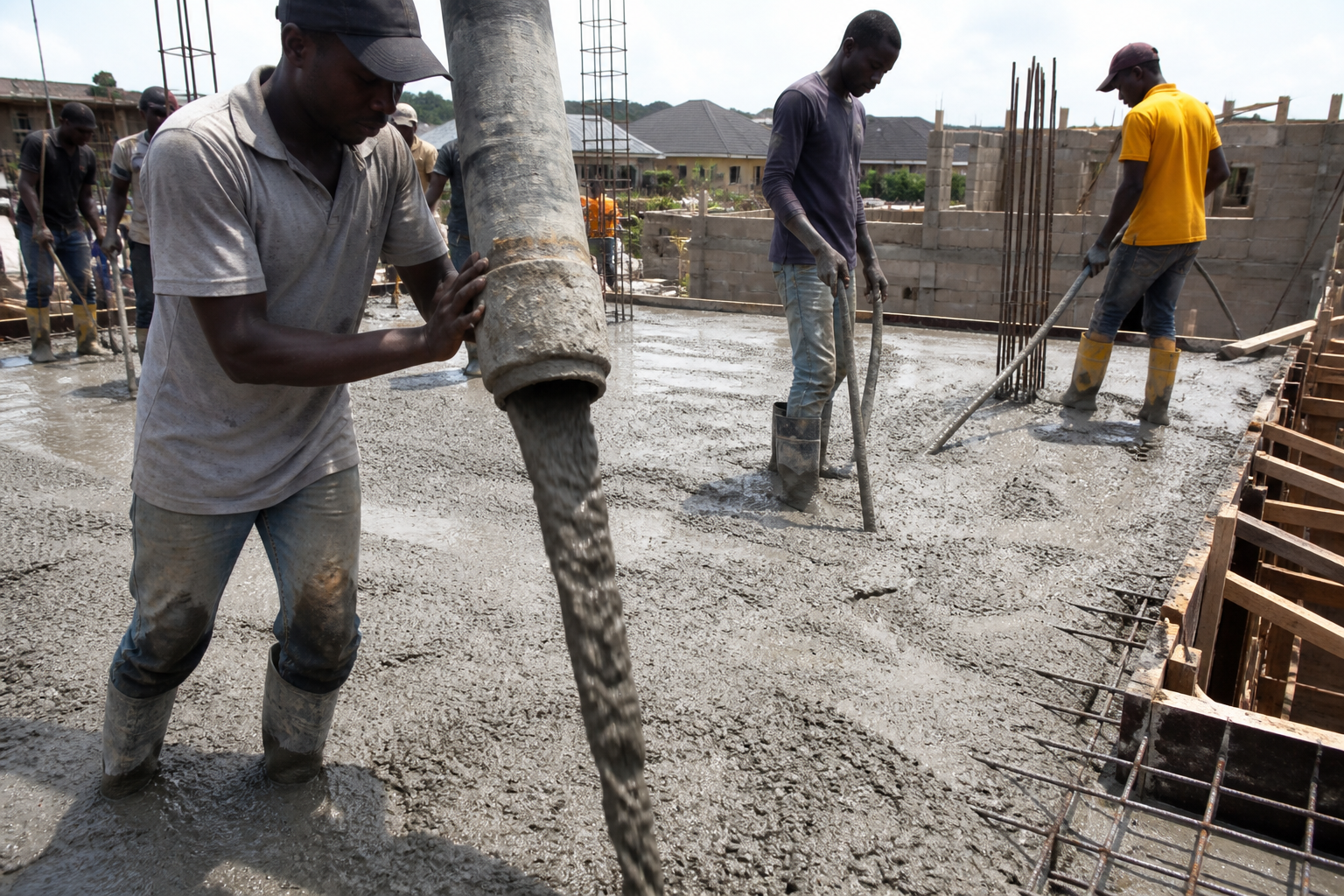Concrete pour