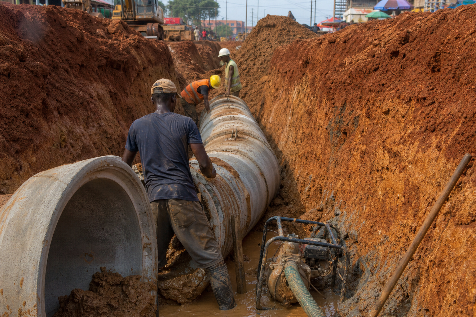 Drainage works
